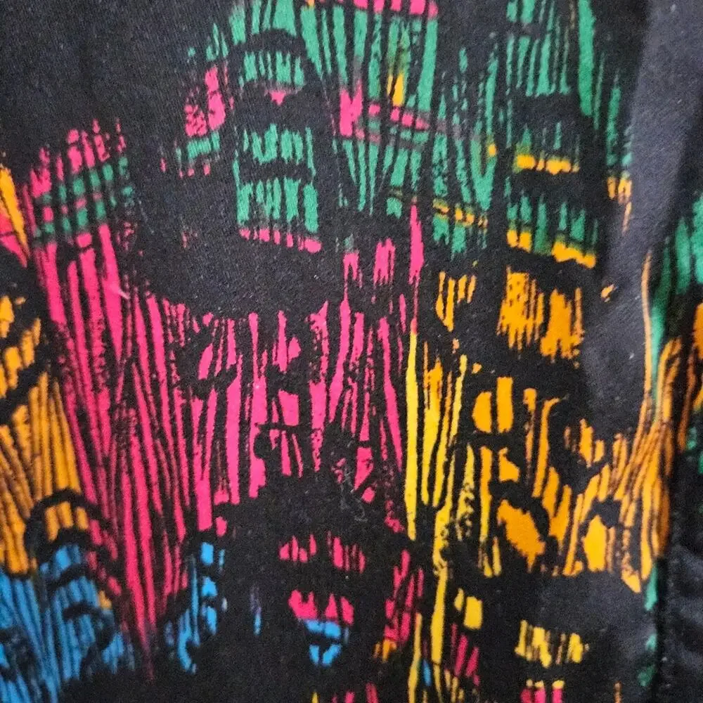 Vintage Gil Ambez Knits 2 Piece Set Abstract Tribal Shirt Pants Sz 10 Outfit Y2K